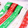 Craft Wire Ribbon, 1" 10-50Yard Christmas Ribbons Trims Grosgrain Red Green Tape Satin(J,10yard) view 2