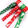 Craft Wire Ribbon, 1" 10-50Yard Christmas Ribbons Trims Grosgrain Red Green Tape Satin(J,10yard) view 3