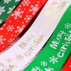 Craft Wire Ribbon, 1" 10-50Yard Christmas Ribbons Trims Grosgrain Red Green Tape Satin(J,10yard) view 4