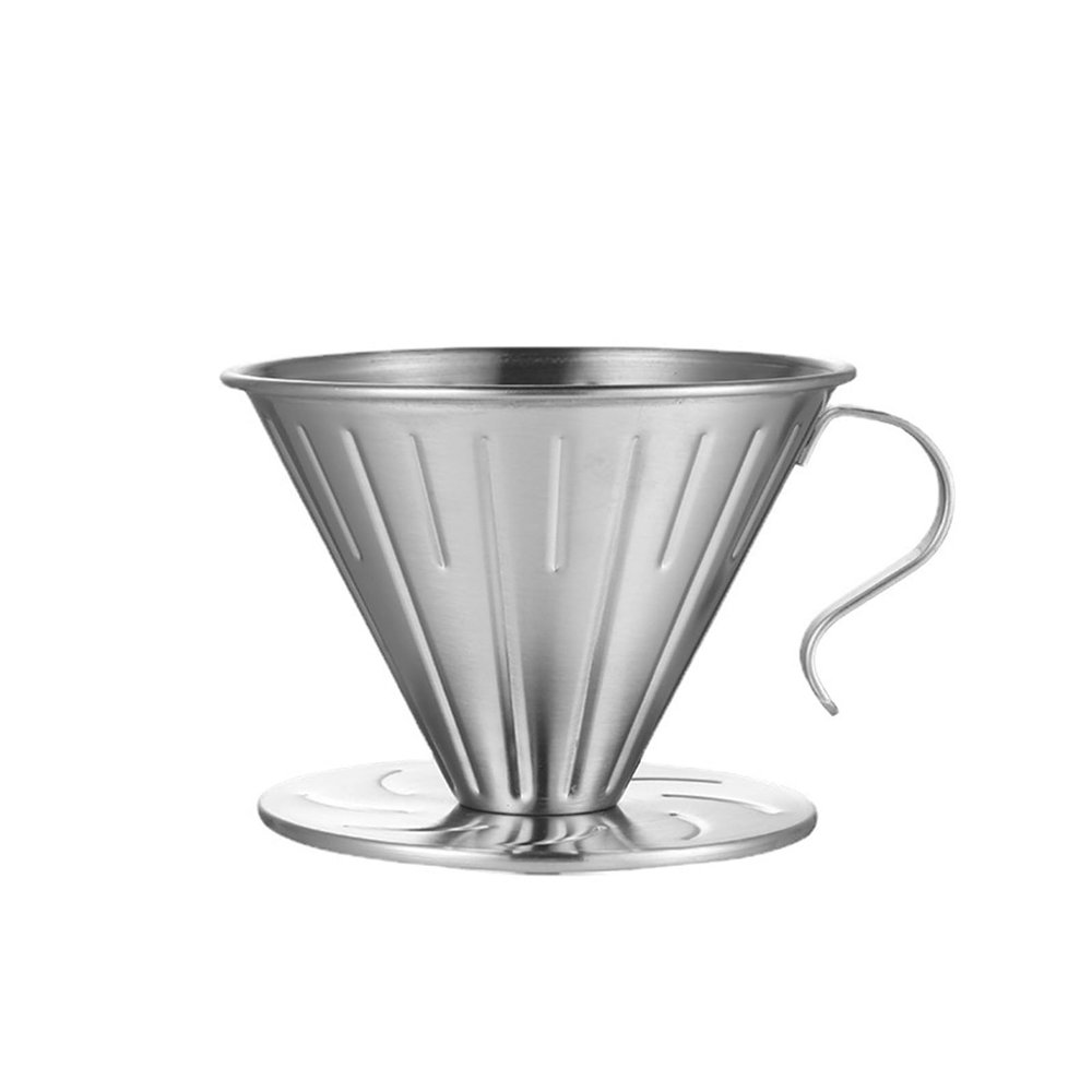 304 Stainless Steel Coffee Dripper, Pour Over Kettle, Drip-Style Filter Funnel & Reusable Coffee Filter For Home & Barista Use(Large)