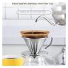 304 Stainless Steel Coffee Dripper, Pour Over Kettle, Drip-Style Filter Funnel & Reusable Coffee Filter For Home & Barista Use(Large) view 2