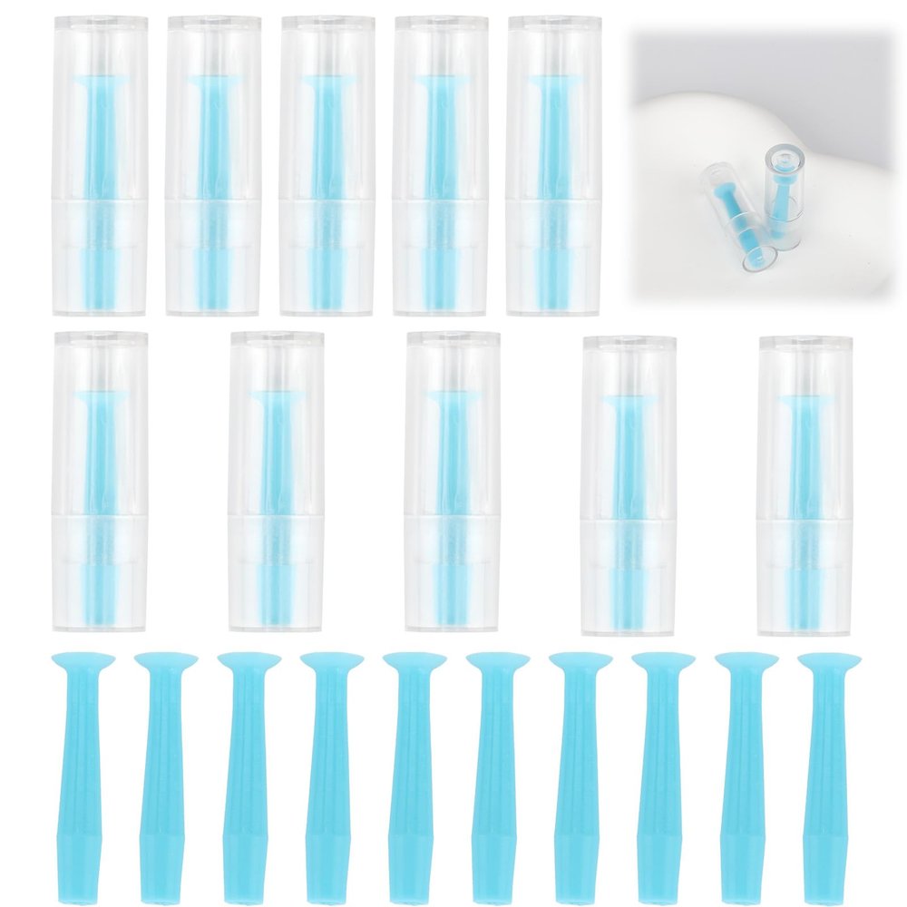 20 Pcs Silicone Applicator and Removal Tool Set, Soft Suction Plunger with Storage Bottles, Portable Beauty Practice Tool for Cosmetic Display, Makeup Model, and Daily Organization Use