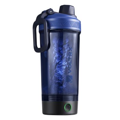 VOLTRX Shaker Bottle, Gallium USB C Rechargeable Electric Protein Shake Mixer, Shaker Cups for Protein Shakes and Meal Replacement Shakes, BPA Free, Made with Tritan, Midnight Blue, 24oz