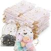 100 Pink Organza Bags 4x5.4-inch Small Mesh Gift Bags Drawstring Candy Bags Moon & Star Jewelry Bags Ideal for Wedding Parties, Christmas Favors, Candy Bags Gift Packaging Supplies view 1