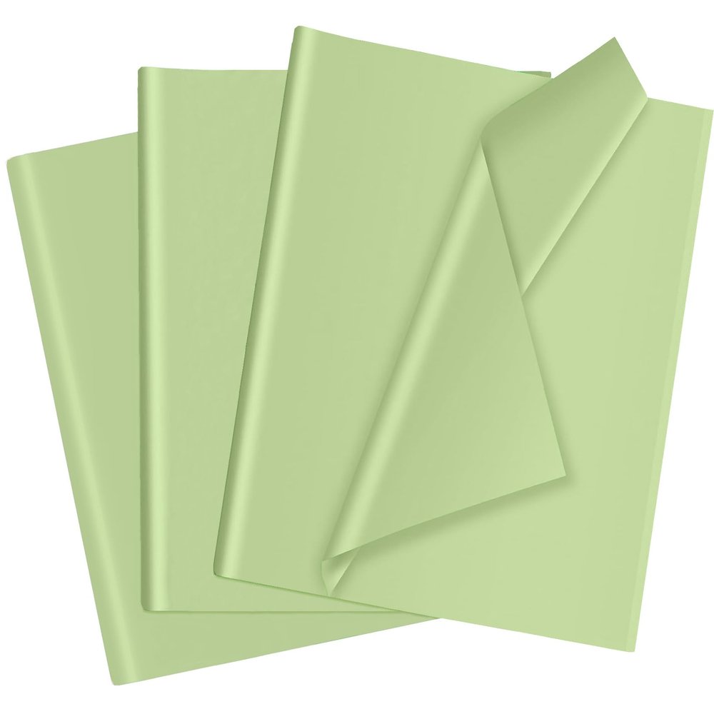 30 Sheets Sage Green Tissue Paper for Gift Bags, Wrapping Tissue Paper Bulk Packaging Paper, 14 x 20 Inch Gift Wrap for Birthday Wedding Graduation DIY Crafts Holiday Flowers