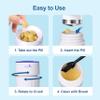 Fullicon Stainless Steel Grinder, Pill Crusher Fine Powder, Blue White view 3