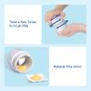 Fullicon Stainless Steel Grinder, Pill Crusher Fine Powder, Blue White view 4