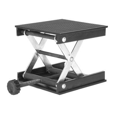 Lab Lift Platform Adjustable Height Stable Durable Lift Support for Level Test Equipment Plastic Plate Metal Bracket Black 90mm x 90mm