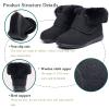 Fnyopki Wide Width Diabetic Shoes with Adjustable for Women Warm Plush Lightweight Breathable Walking Slippers for Swollen Edema Feet Indoor Outdoor view 3