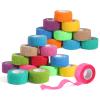 24 Pack Self Adhesive Bandage Wrap, 2 x 5 Yards Cohesive Medical Tape Elastic Grip Tape Black Sports Tape Athletic for Ankle, Wrist Sprains, Pet First Aid (Multi-Color, 1 Inch) view 1