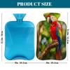 Hot Water Bottle with Cover, Tropical Bird Parrot Macaw 2L Hot Water Bag for Hot/Cold Compress, Hand Feet Warmer, Menstrual Cramps, Neck and Shoulder Pain Relief view 2