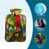 Hot Water Bottle with Cover, Tropical Bird Parrot Macaw 2L Hot Water Bag for Hot/Cold Compress, Hand Feet Warmer, Menstrual Cramps, Neck and Shoulder Pain Relief view 3