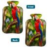 Hot Water Bottle with Cover, Tropical Bird Parrot Macaw 2L Hot Water Bag for Hot/Cold Compress, Hand Feet Warmer, Menstrual Cramps, Neck and Shoulder Pain Relief view 4