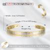 BioMag 2 Pcs Copper Bracelets for Women Men, 99.99% Pure Copper Cuff Bangle with 6 Pcs 3500 Gauss Magnets, Adjustable Size, Intricate Flower Pattern view 2