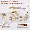 BioMag 2 Pcs Copper Bracelets for Women Men, 99.99% Pure Copper Cuff Bangle with 6 Pcs 3500 Gauss Magnets, Adjustable Size, Intricate Flower Pattern view 3