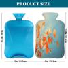 Hot Water Bottle with Cover, Autumn Leaves 2L Hot Water Bag for Hot/Cold Compress, Hand Feet Warmer, Menstrual Cramps, Neck and Shoulder Pain Relief view 2