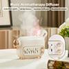 Aroma Essential Oil Diffuser with Cool Mist Humidifier,Speaker, 7 Color Changing LED Lights,White Noise Machine for Home, Office, Yoga, Bedroom (White - Slider) view 2