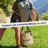 HEAXEHNO 20L Collapsible Water Bucket - Portable Folding Water Container with Reinforced Handle, Leakproof Reservoir for S2/E1 Camping Shower, RV, Fishing, Hiking & Outdoor Washing view 2