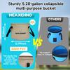 HEAXEHNO 20L Collapsible Water Bucket - Portable Folding Water Container with Reinforced Handle, Leakproof Reservoir for S2/E1 Camping Shower, RV, Fishing, Hiking & Outdoor Washing view 4