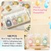 100PCS Clear Rice Krispie Treat Bags with Ribbon Bow and Thank You Stickers, Flat Cellophane Bags for Individually Wrapped Cake Pops, Cakesicles,Candies, Chocolates, Marshmallow, Macarons, Cookies(White) view 3
