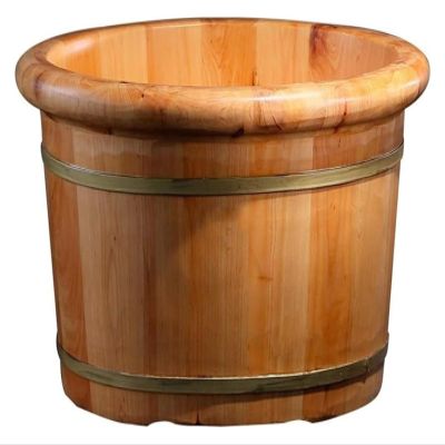 Wood Foot Bath Bucket, Solid Wood Foot Tub, Smooth and Delicate Pedicure Barrels for Soaking Feet Massager Foot Tub Foot Bath Wooden Bucket