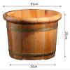 Wood Foot Bath Bucket, Solid Wood Foot Tub, Smooth and Delicate Pedicure Barrels for Soaking Feet Massager Foot Tub Foot Bath Wooden Bucket view 2