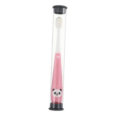 Abaodam Soft Bristle Manual Toothbrush with Bucket for Years Old Panda Design Portable Oral Care Brush for Teeth Cleaning and Cavity Prevention