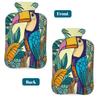 Hot Water Bottle with Cover, Cartoon Bird Toucan Jungle 2L Hot Water Bag for Hot/Cold Compress, Hand Feet Warmer, Menstrual Cramps, Neck and Shoulder Pain Relief view 4
