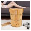 Wood Foot Bath Bucket, Wooden Foot Basin, Double Ear Solid Wood Design, Removable for Bathroom, Hotel, 50cm Foot Bath Wooden Bucket view 2