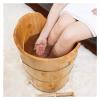 Wood Foot Bath Bucket, Wooden Foot Basin, Double Ear Solid Wood Design, Removable for Bathroom, Hotel, 50cm Foot Bath Wooden Bucket view 3