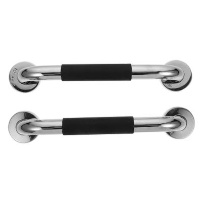 Abaodam 2pcs Non-Slip Bathroom Grab Bars with Silicone Grip Practical Safety Handrails for Elderly Disabled Shower Support Wall-Mounted