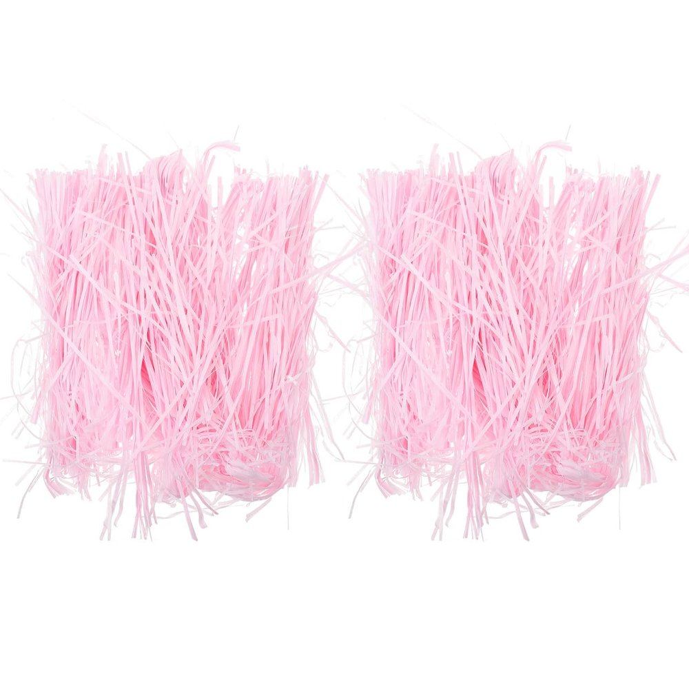 Ipetboom DIY Shredded Paper Filling Material for Candy Boxes and Basket Decor Lightweight Crinkle Cut Raffia Paper in Light Pink and Pink Each for Valentine's Day and Holiday Packaging