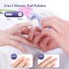 Electric 2-in-1 Nail Clipper & Polisher, 2-Speed Safe Fingernail Trimmer for All Ages, Rechargeable Automatic Nail Clipper with Light, Manicure Set for Baby Kids Seniors & Weak Hands view 2