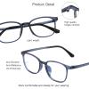 VisionGlobal Blue Light Blocking Glasses, Computer Reading, TV Glasses, Stylish Square Frame (Blue,+3.25 Magnification) view 2