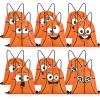 Sunnymove 12 Pcs Funny Sports Drawstring Bags Sports 15.8 x 13.3 Inch Drawstring String Backpack with Cute Expression Theme Party Goodie Favor Bags for Party Supplies Teams Gift(Basketball) view 1