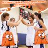 Sunnymove 12 Pcs Funny Sports Drawstring Bags Sports 15.8 x 13.3 Inch Drawstring String Backpack with Cute Expression Theme Party Goodie Favor Bags for Party Supplies Teams Gift(Basketball) view 3