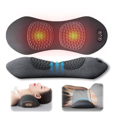 3 in 1 Back Massager, 2026 Comfortable Triple Fusion Back Massager for Sciatica, with Electric Heated, Vibration & Traction, for Lower Back Pain Relief and Spine Support (Black)