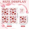 50 Count Valentines Day Napkins 13 x 13 Inch 2-Ply Disposable Lunch Napkins with Red and Pink Love Heart Design for Valentines Parties, Weddings, Anniversaries, and Romantic Dinners view 2