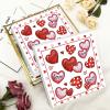 50 Count Valentines Day Napkins 13 x 13 Inch 2-Ply Disposable Lunch Napkins with Red and Pink Love Heart Design for Valentines Parties, Weddings, Anniversaries, and Romantic Dinners view 3