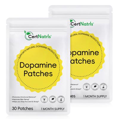 CFHQXSZ Dopamine Patches 60pcs | Mood Boost & Positivity Support | Vegan Mood Support Patches for Daily Mental Wellness, Plant-Based Formula, Supports Dopamine & Serotonin Balance (60, A)