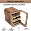 New Electric Cigar Humidor Cabinet, with Accessory Drawer, Spanish Cedar Drawers & Dividers, Digital Hygrometer & Humidifiers, Holds 110 Cigars, Cigar Gift for Men(Gray,WithSunroof) view 2