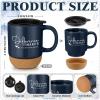 4 Pcs Difference Maker Gift Set Mug Notebook Candle Pen, Navy Blue, Word view 2