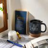 4 Pcs Difference Maker Gift Set Mug Notebook Candle Pen, Navy Blue, Word view 4