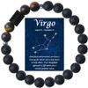 ZaisuiFun Zodiac Bracelets for Women Men 12 Constellations Healing Crystal Stone Beads Bracelet Birthday Zodiac Gifts Horoscope Spiritual Bracelet Gift,Virgo,S view 1