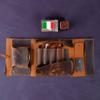 Premium Leather Pipe Roll up Pouch, Handmade 4-Pipe Rollup Bag Complete Set For The Pipe Smoker view 1