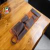 Premium Leather Pipe Roll up Pouch, Handmade 1-Pipe Rollup Bag Complete Set For The Pipe Smoker view 2