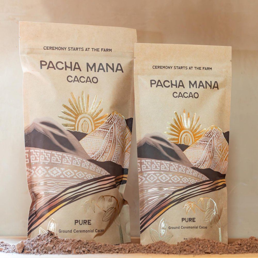 Pacha Mana Cacao | Pure Ground Ceremonial Cacao Blends for Drinking
