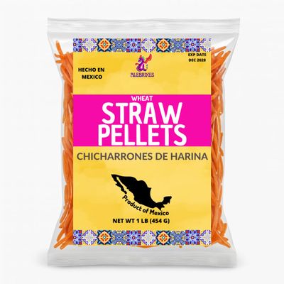 Alebrixes | Mexican Wheat Straw Pellets 1 LB (454 g) | Duritos - Mexican Snack | Chicharron - Fritura De Harina Para Freir | Savory, Classic, Crispy, Mouth-Watering | Handcrafted in Mexico.