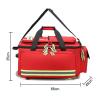 QDKVTNDJZ Rolling EMT Bag with Detachable Trolley, Emergency with Removable Dividers, First Aid Responder Empty for Home Health Nurses, Doctors, EMS(Red) view 2