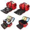 QDKVTNDJZ Rolling EMT Bag with Detachable Trolley, Emergency with Removable Dividers, First Aid Responder Empty for Home Health Nurses, Doctors, EMS(Red) view 3